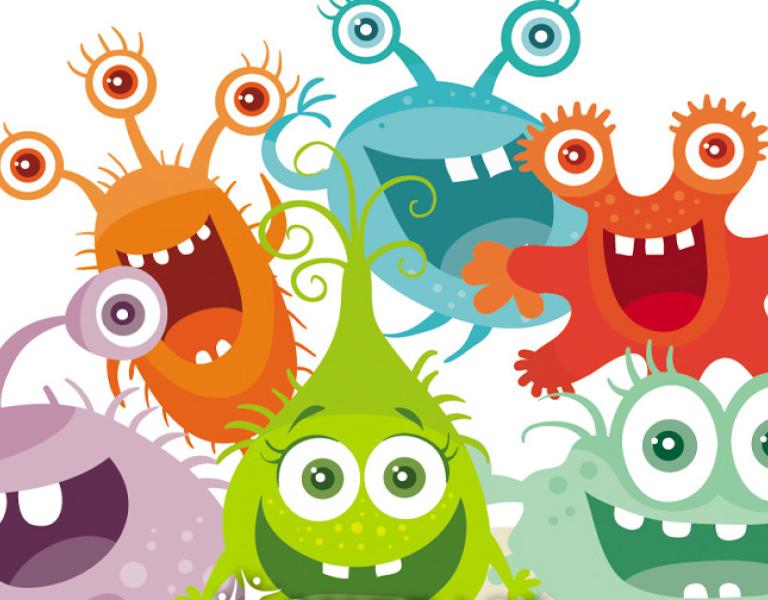 STD bacteria cartoon