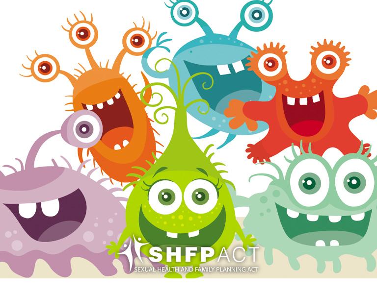 Cartoon of STI infections