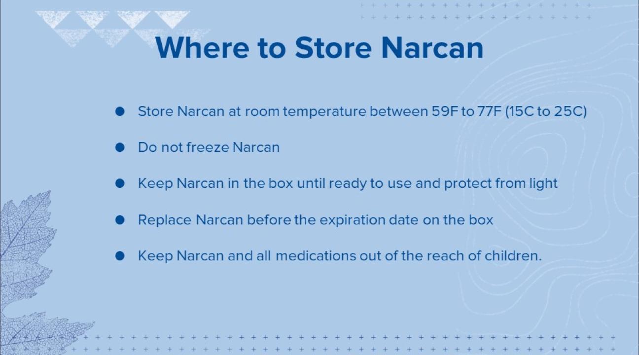Where to store Narcan