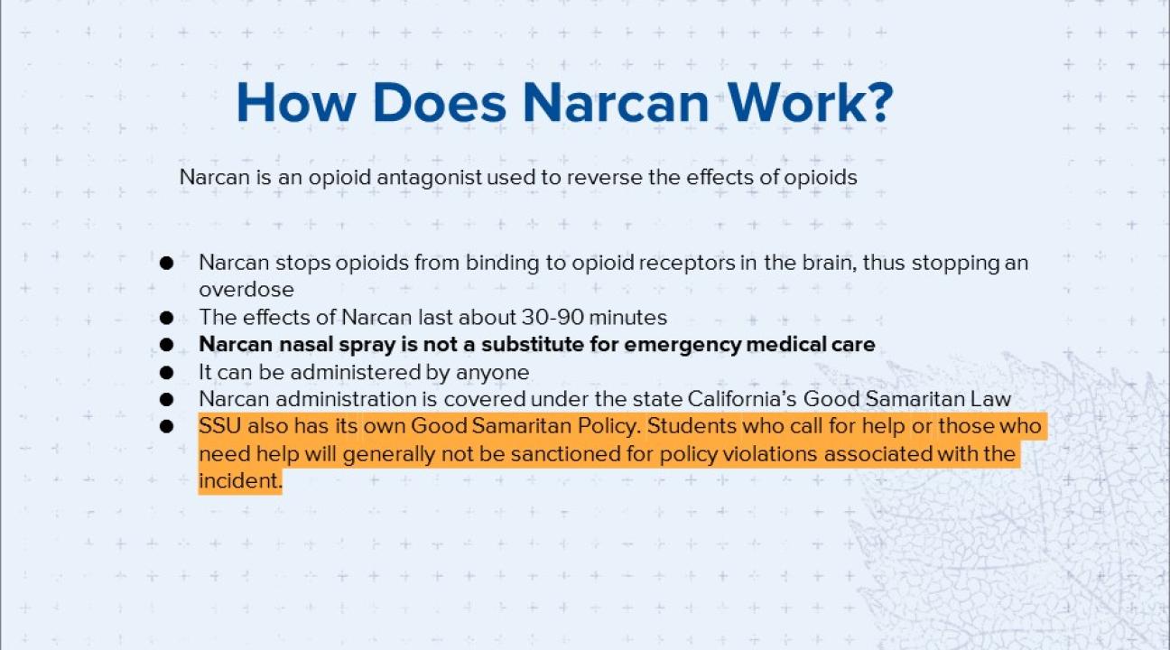 How does Narcan work?
