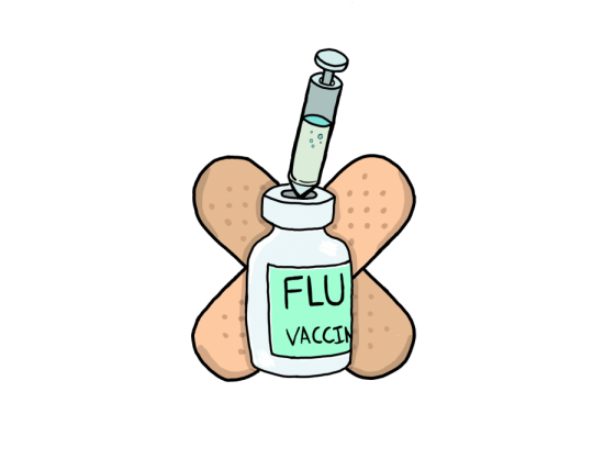 Flu Vaccine with Bandaid