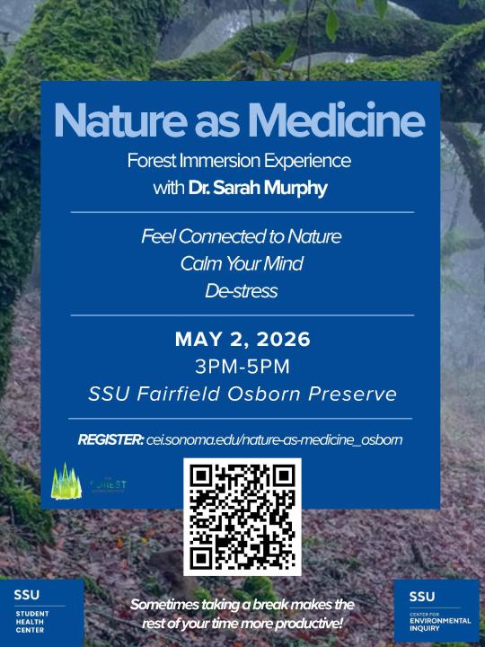 Nature as medicine forest bathing event on May 2