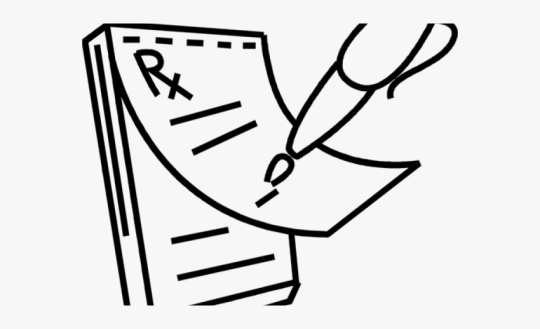 Clipart of a script from a doctor