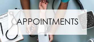 Graphic of the word appointments