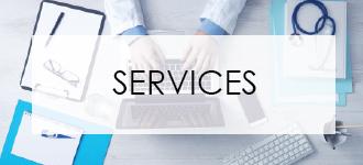 Graphic of the word services
